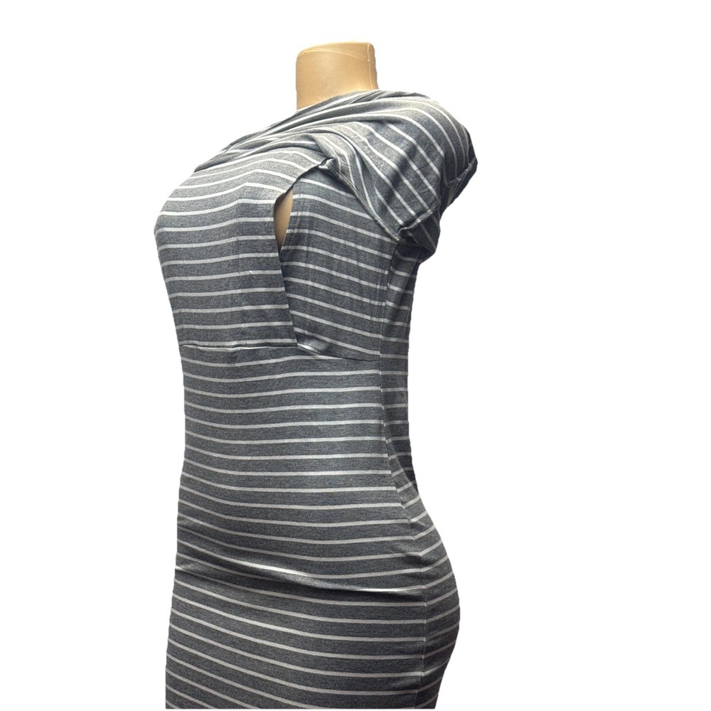 Seraphine Dress Womens M Maternity Midi Short Sleeve Jersey Knit Tunic Stretch 2 - Picture 5 of 13